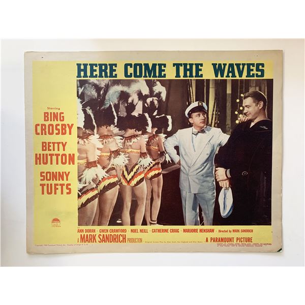 Here Come the Waves original 1944 vintage lobby card
