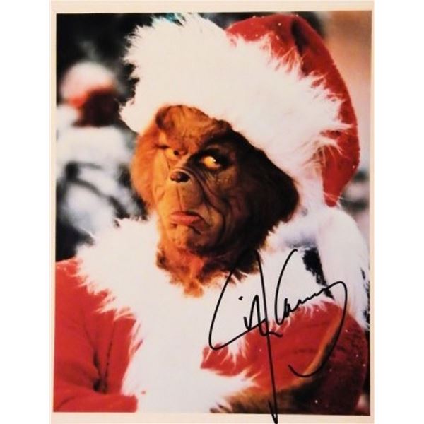 Jim Carrey signed The Grinch promo photo