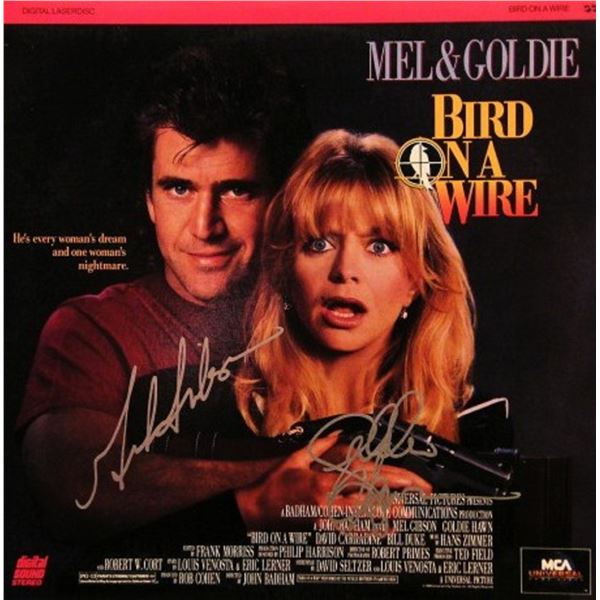 Mel Gibson and Goldie Hawn signed LaserDisc