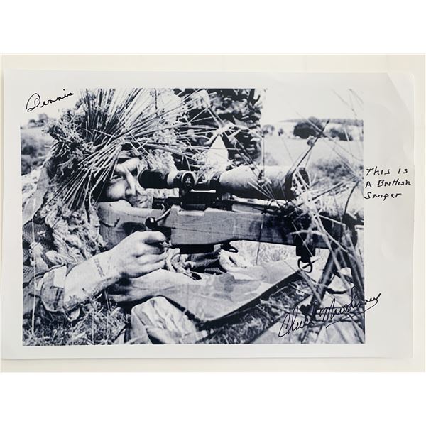 US Marine Sniper Marksman Chuck Mawhinney Signed Photo