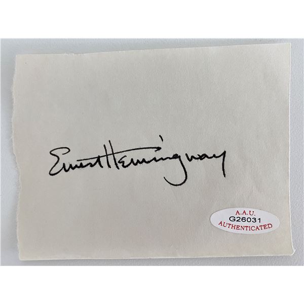 Ernest Hemingway Original Signature - A.A.U. Authenticated
