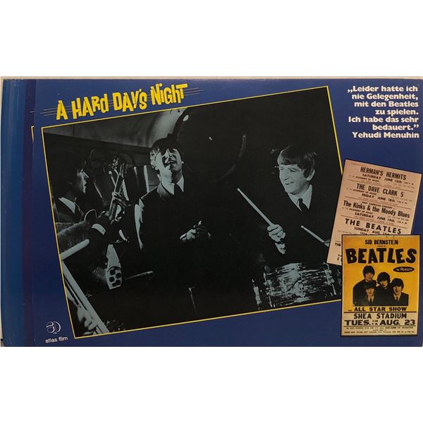 A Hard Day's Night original 1982R vintage lobby card