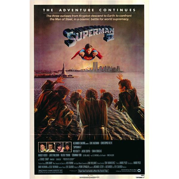 Superman II original 1981 vintage one sheet movie poster