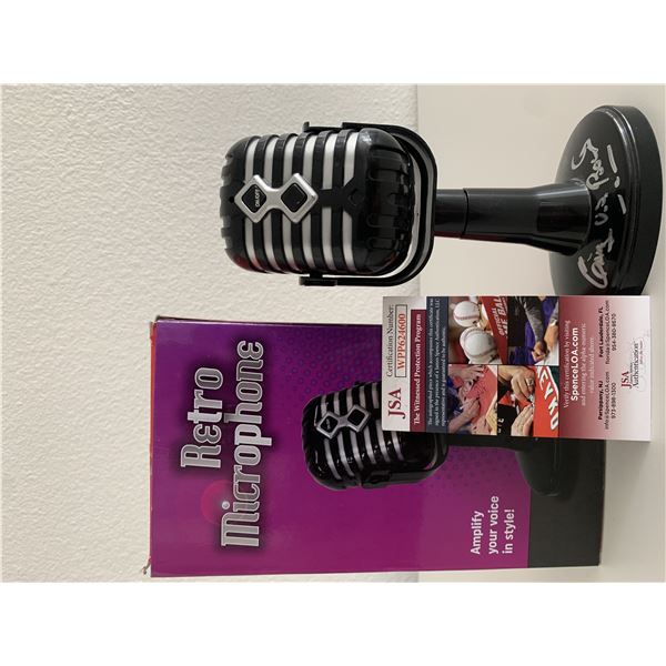 Gary US Bonds signed retro Mic -JSA
