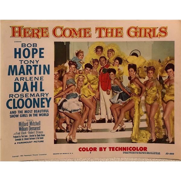 Here Come the Girls original 1953 vintage lobby card