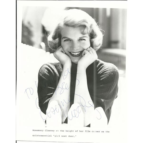 Rosemary Clooney Signed Photo