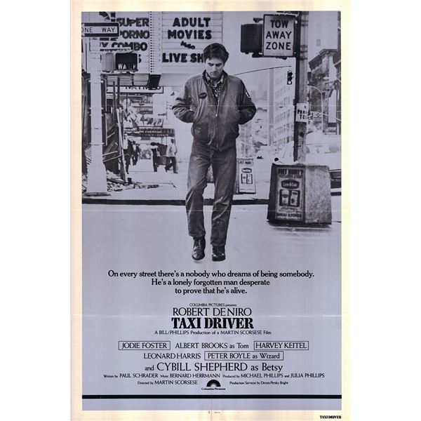 Taxi Driver original 1976 vintage one sheet movie poster