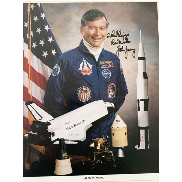 Astronaut John W. Young signed photo