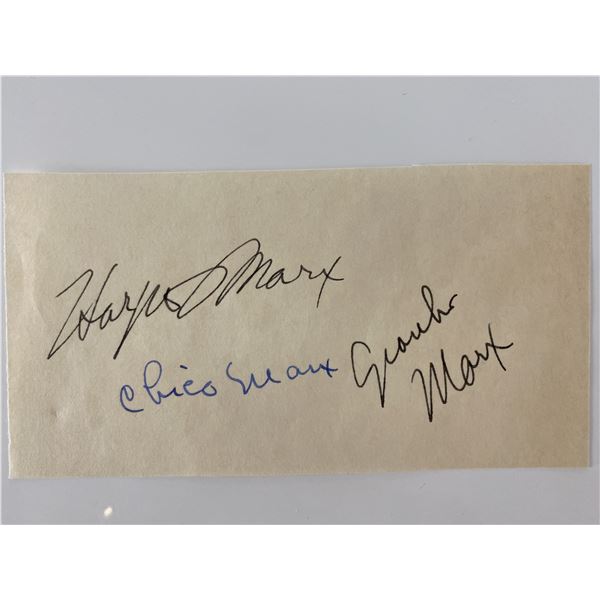 The Marx Brothers signature sheet