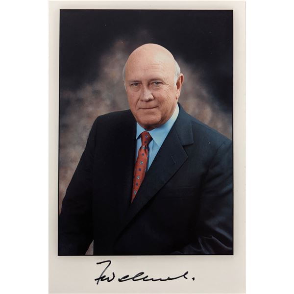 FW De Klerk signed photo