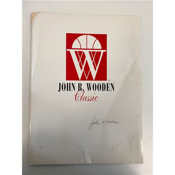 John R. Wooden Signed Classic Souvenir Program