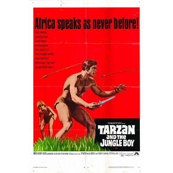 Tarzan and the Jungle Boy original 1968 vintage one sheet movie poster