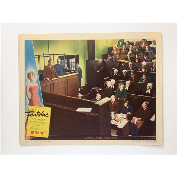 Ivy original 1947 vintage lobby card