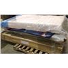 Image 1 : Pallet full of Assorted Indoor and outdoor table, twin bed mattress etc.