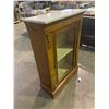 Image 2 : Single door walnut cabinet with marble top