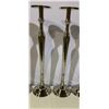 Image 2 : Group of Four Chrome candle stand (Approximately 34in high)