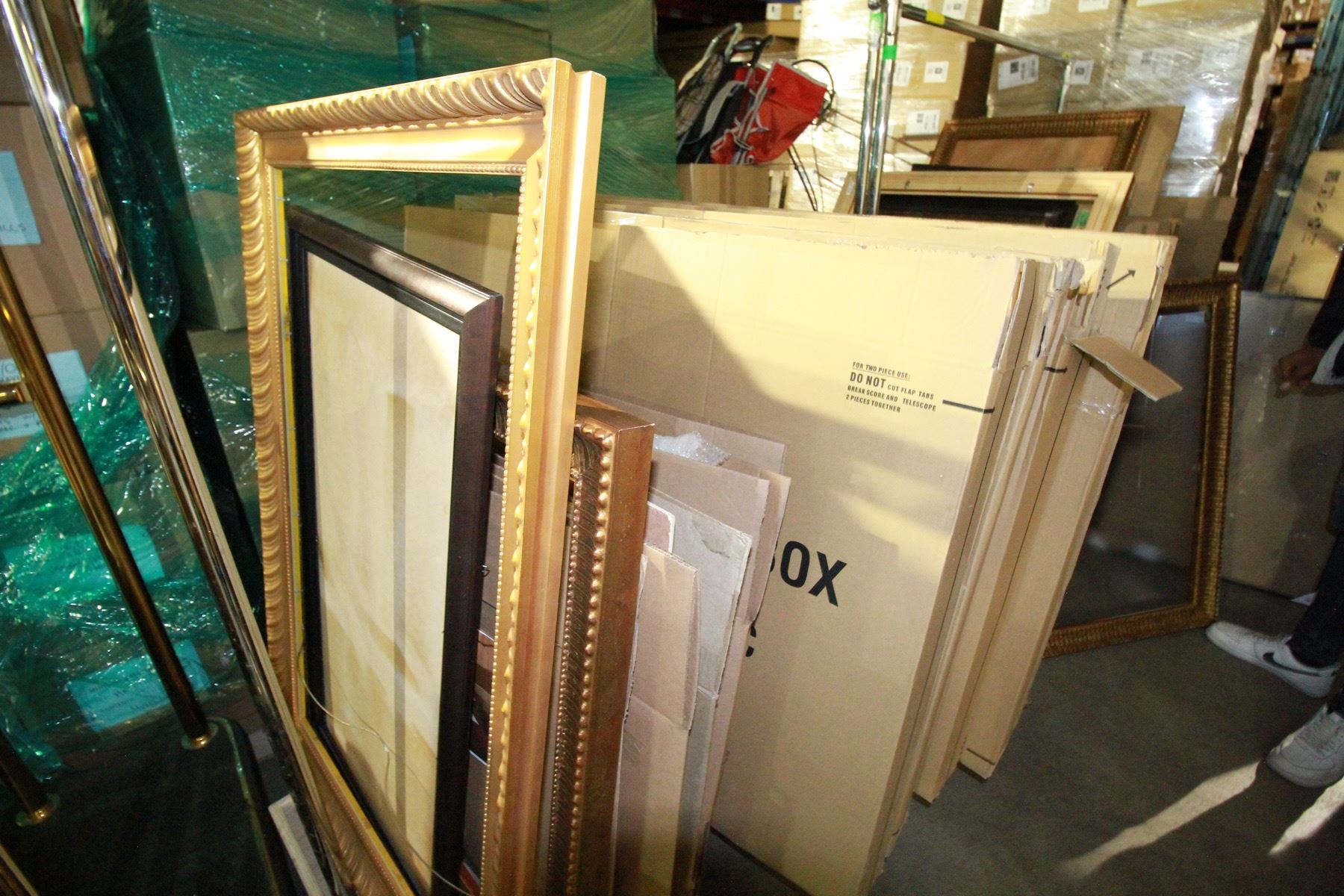 Large Picture Frame Rack Large Large lot of set dec picture frames, rack not included