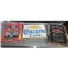 Image 1 : Set of three Metal and wood beer signs