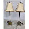 Image 1 : Pair of Twisted Candlestick Table Lamps
