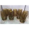Image 2 : Set of Nine Yellow Glass Table light Fixtures
