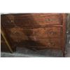 Image 1 : Three Drawer inlaid Mahogany with Glass Top