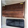 Image 2 : Coat rack 31in wide and wall mirror with shelf