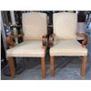 Image 1 : Two Gold Colour Rounded Armed Antique Chair