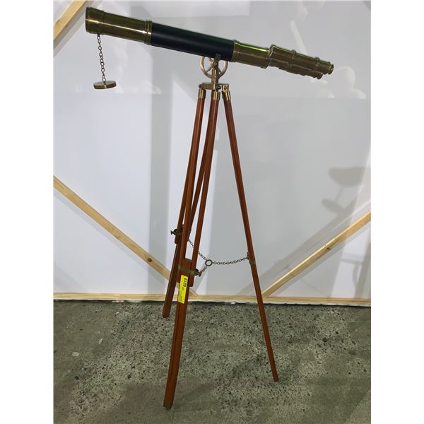 Brass Telescope on a Stand Large