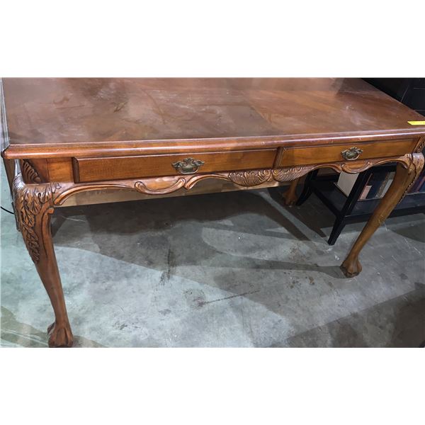 Carved Chippendale Desk 54in. W 30in. H