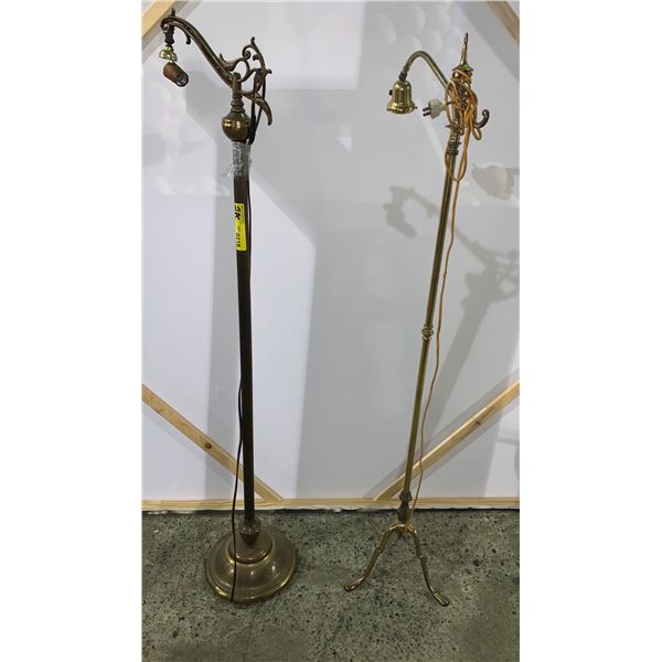 Pair of Bridge Lamps (As- is needs repair)