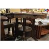 Image 2 : Pedestal Table on Wheels 31in. W x. 30in. H