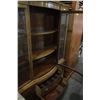 Image 2 : Bow Front Walnut Display Case 49in. W