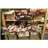 Image 1 : Large Lot of artificial Flowers - Stand Not Included (3 Shelves Full)