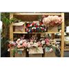 Image 2 : Large Lot of artificial Flowers - Stand Not Included (3 Shelves Full)