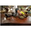 Image 1 : Set of Ducks 4 Wooden and 1 Ceramic