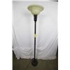 Image 1 : Glass Shade Torchiere Lamp