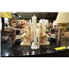 Image 1 : Set of Three Marble Bookends and 1 Marble Horse Statue