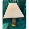 Image 1 : Wood carved pineapple cut table lamp