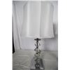 Image 2 : Pair of Chrome & Glass Table Lamps