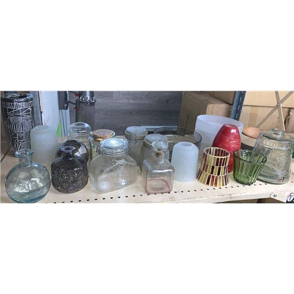 Shelf of assorted Jars and Vases