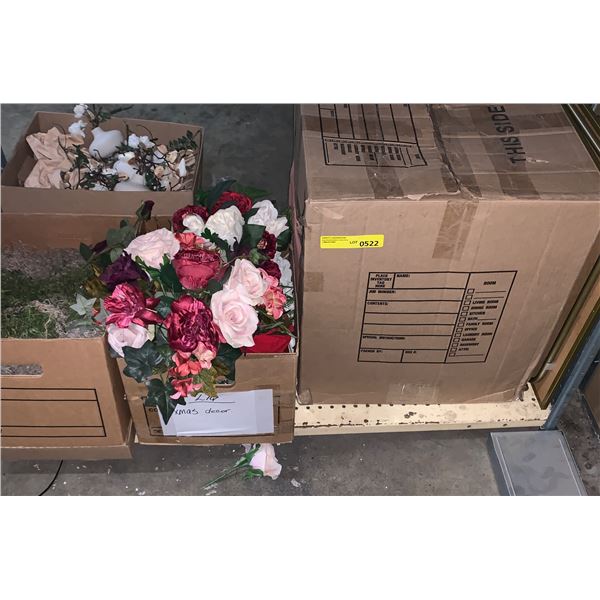 Four boxes of assorted Artificial Flower etc.