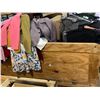 Image 2 : Large wooden bin full of Cloths, shoe etc. (Mostly cloths, Bin not included)