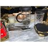 Image 3 : Shelf of Mable tray, Flask etc