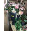 Image 2 : Two shelf of Planters and Artificial flowers