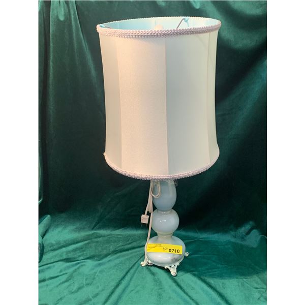 Antique Heavy Base Blue Table Lamp