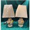 Image 1 : Pair of Caramel Glass Table Lamps