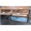 Image 2 : 2 Drawer Walnut Sofa Table 45in. W