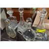 Image 1 : 5 Assorted Crystal & Glass Decanters