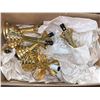 Image 1 : Box of Brass Candlestick Table Lights