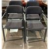 Image 1 : Set of 4 Padded Stacking Client Chairs